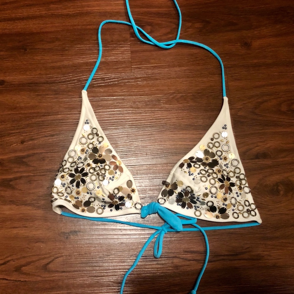 Victoria’s Secret beaded triangle swimsuit top
